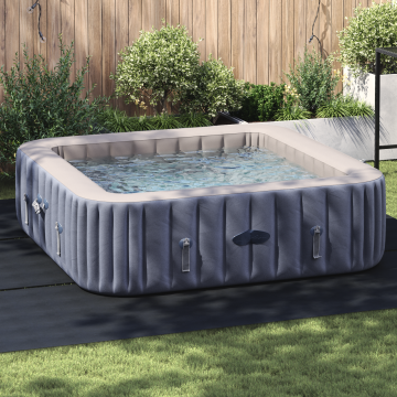 vidaXL Cască pătrată pentru piscină Negru Plastic 396 x 396 cm Durabil