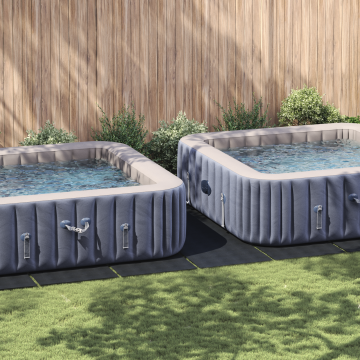 vidaXL Cască pentru Piscină Dreptunghiulară Negru Plastic 999 x 500 cm