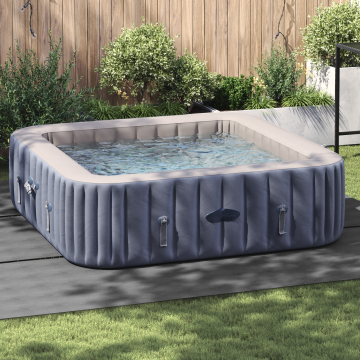 vidaXL Copertă pătrată pentru piscină Gri deschis Polietilenă 396 x 396 cm