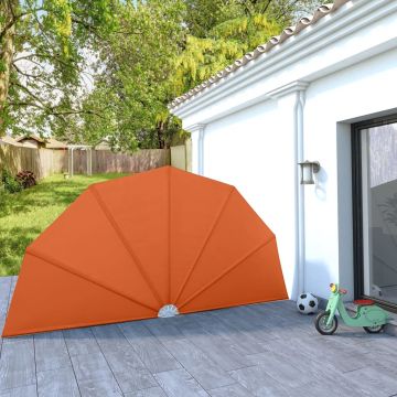 vidaXL Copertină laterală pliabilă de terasă, cărămiziu, 200 cm