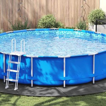 vidaXL Folie pentru Bază de Piscină Gri deschis Ø 610 cm