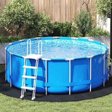vidaXL Folie pentru Bază de Piscină Negru Ø 244 cm