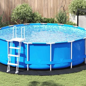 vidaXL Folie pentru Bază de Piscină Negru Ø 366 cm