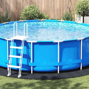 vidaXL Folie pentru Bază de Piscină Negru Ø 428 cm