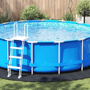 vidaXL Folie pentru Bază de Piscină Negru Ø 458 cm