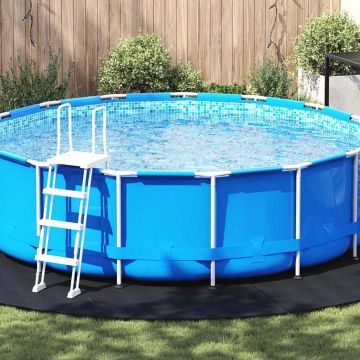 vidaXL Folie pentru Bază de Piscină Negru Ø 500 cm