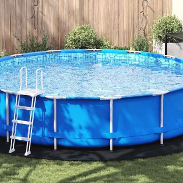 vidaXL Folie pentru Bază de Piscină Negru Ø 550 cm