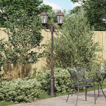 vidaXL Lumina de grădină Bronz 235 cm Aluminiu