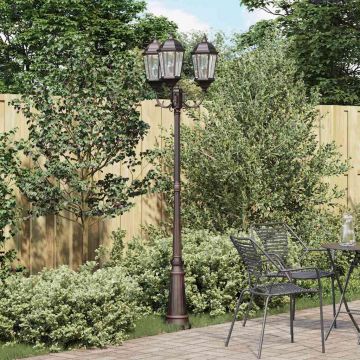 vidaXL Lumina de grădină Bronz 235 cm Aluminiu