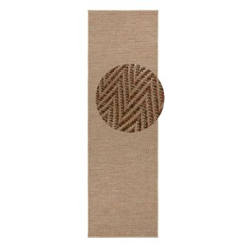 Covor tip traversă pentru interior și exterior maro deschis 80x350 cm Nature – Hanse Home