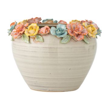 Ghiveci decorativ din gresie pictată manual ø 19,5 cm Eanna – Bloomingville