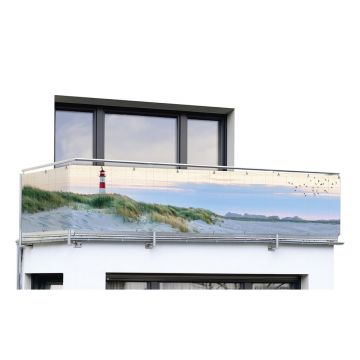 Paravan pentru balcon din plastic 500x85 cm North Sea Coast – Maximex