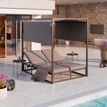 PAT DE GRĂDINĂ CU BALDACHIN 200/196/148 cm PAT DE GRĂDINĂ CU BALDACHIN 200/196/148 cm