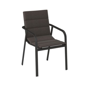 SCAUN DE GRĂDINĂ in metal, textil antracit, gri