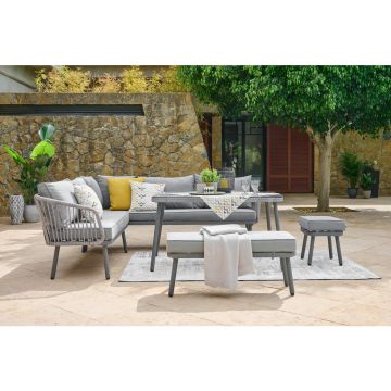 SET DINING LOUNGE 5 piese 224/220 cm